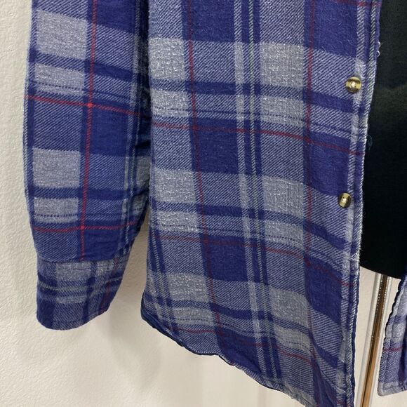Vtg Northwest Territory Mens Plaid Chore Jacket Shirt Quilted Cotton Flannel LT - Picture 6 of 15